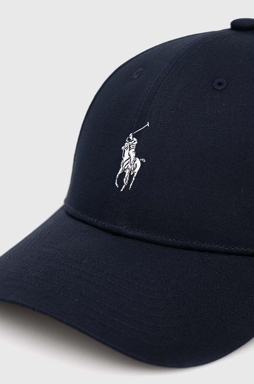 

Шапка Polo Ralph Lauren цвет синий с аппликацией