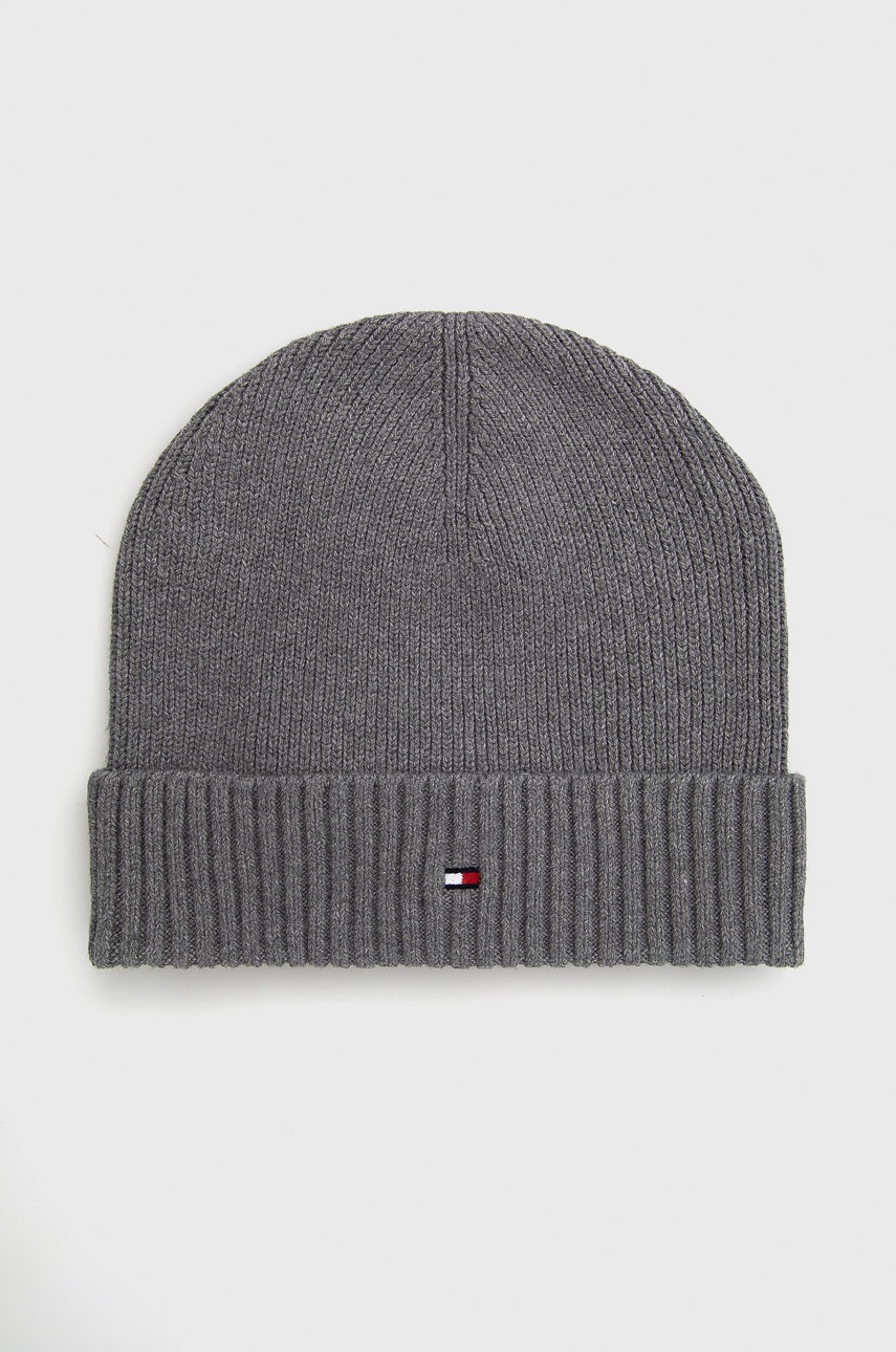 

Шапка с кашмир Tommy Hilfiger в сиво, Сив