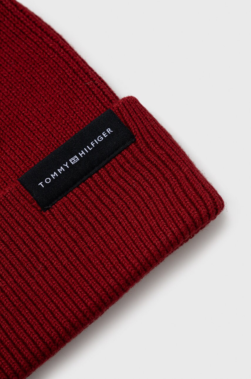 

Шапка с примесью шерсти Tommy Hilfiger цвет красный