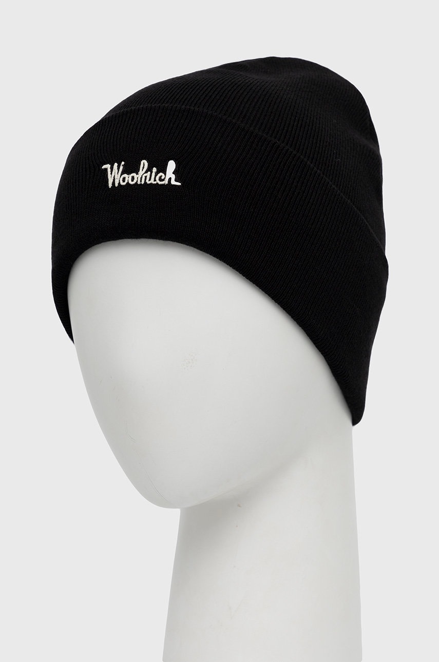 

Шапка Woolrich колір чорний