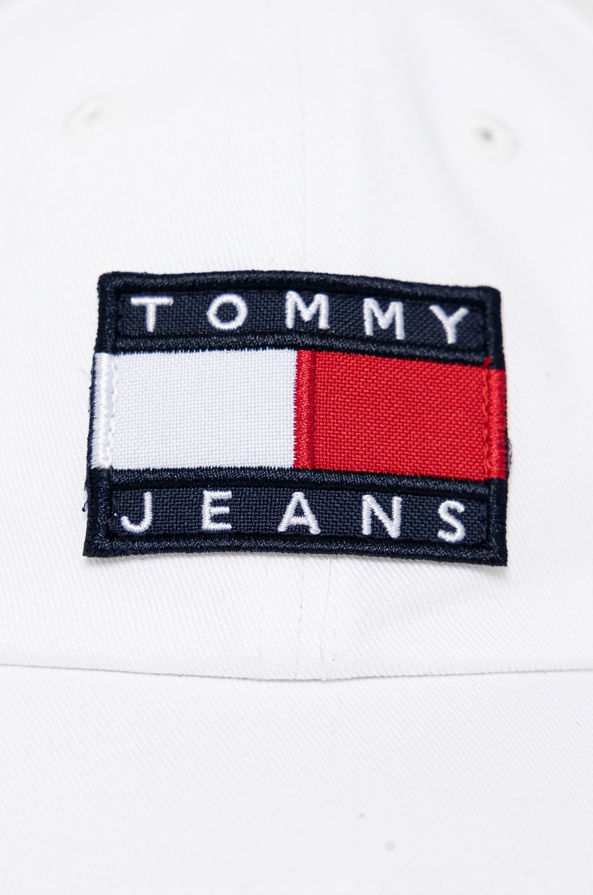 

Кепка Tommy Jeans колір білий з аплікацією
