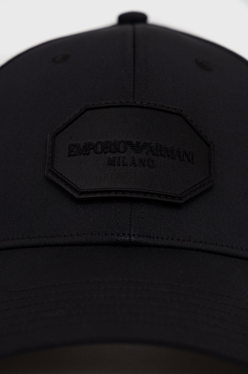 

Шапка Emporio Armani цвет чёрный гладкая