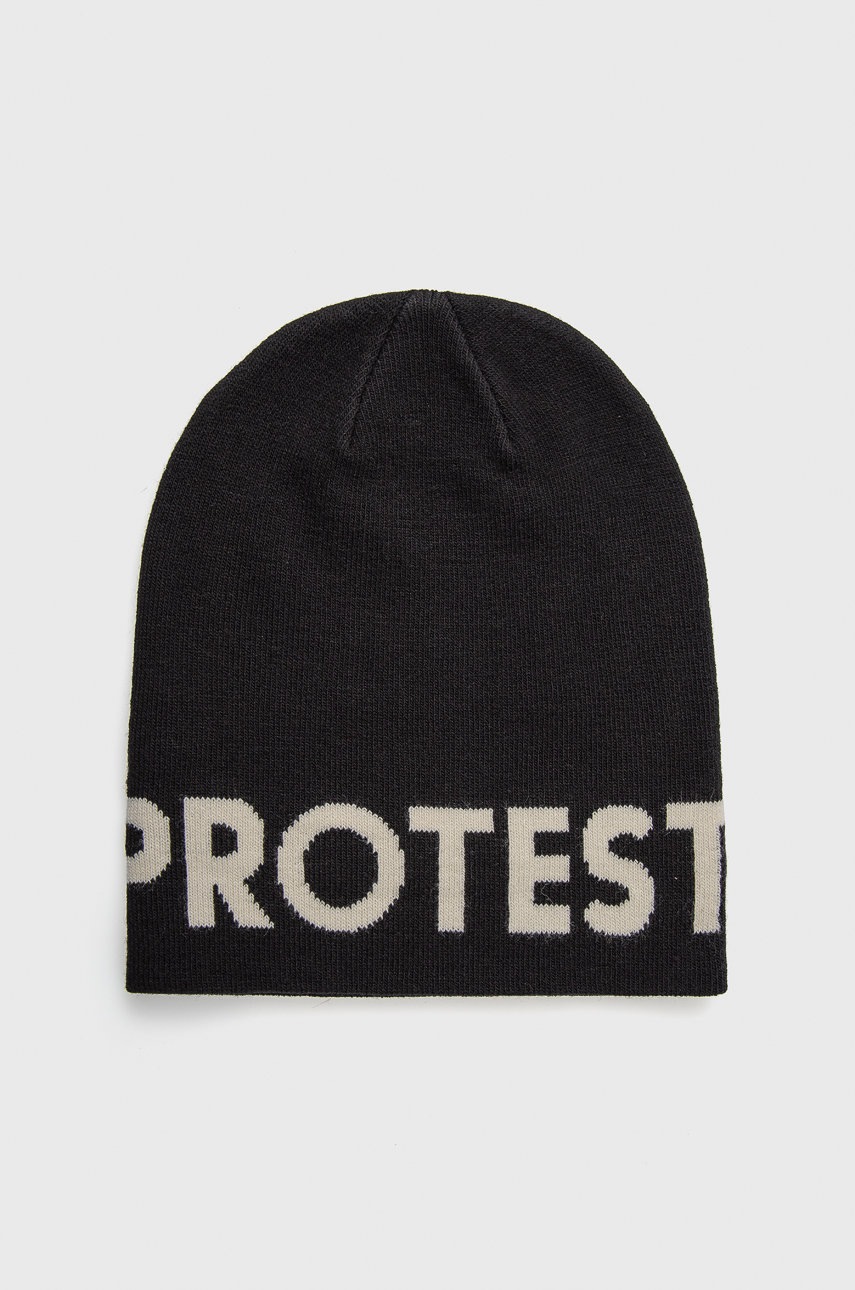 

Шапка Protest в черно, Черен