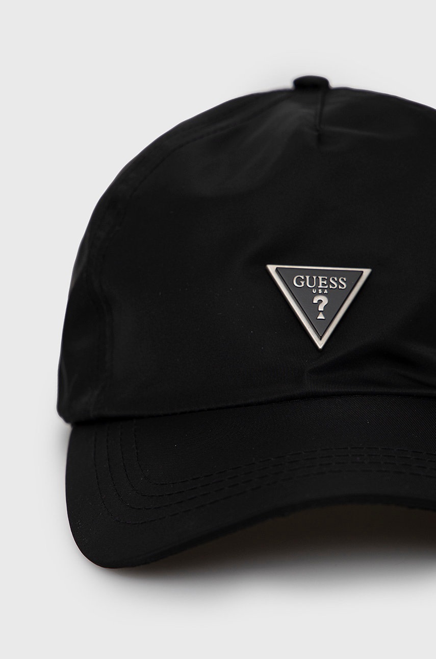 

Кепка Guess колір чорний гладка