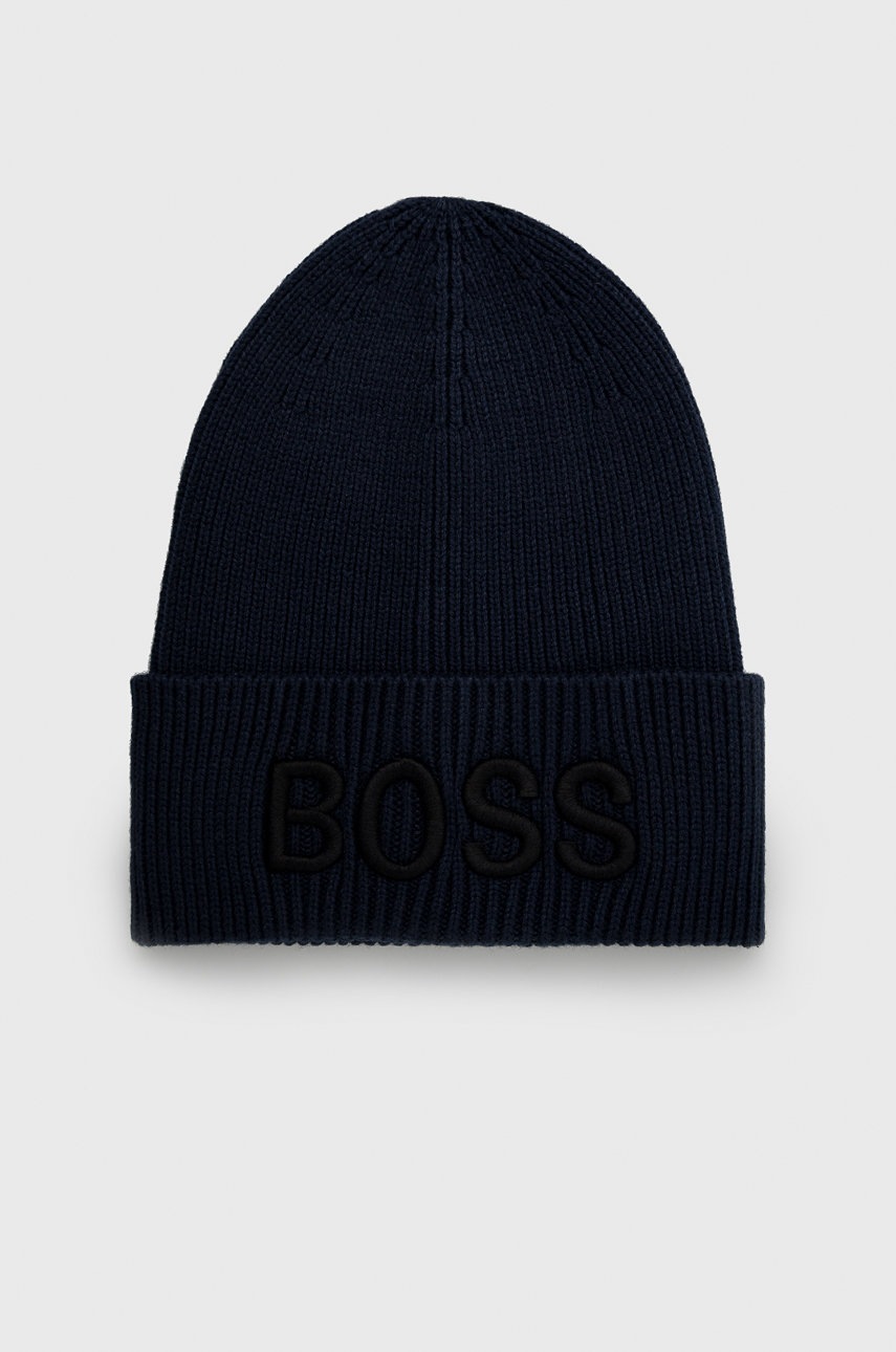 

Шапка Boss в тъмносиньо, Тъмносин