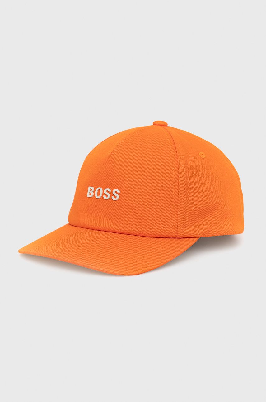 Boss Căciulă culoarea portocaliu, cu imprimeu Accesorii
