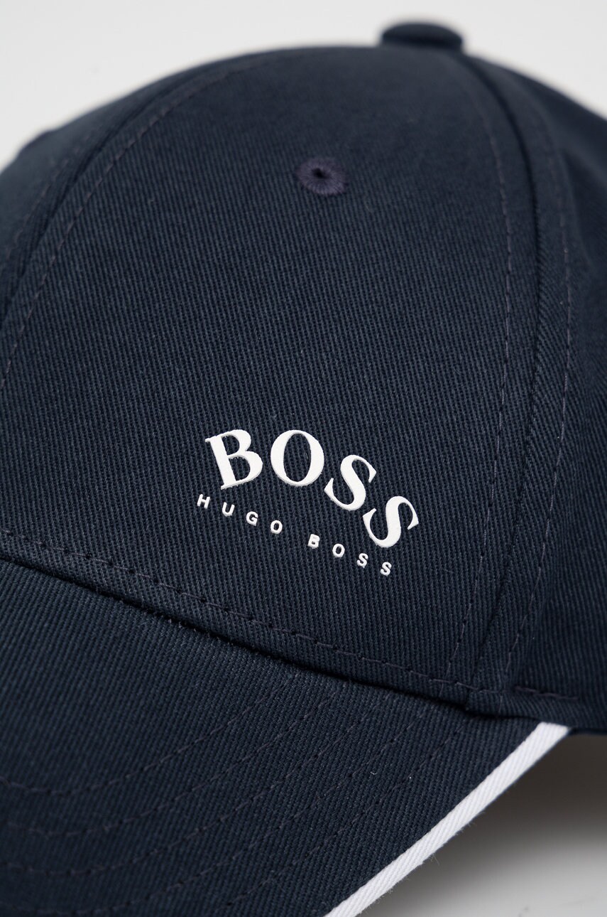 

Кепка Boss колір синій з аплікацією
