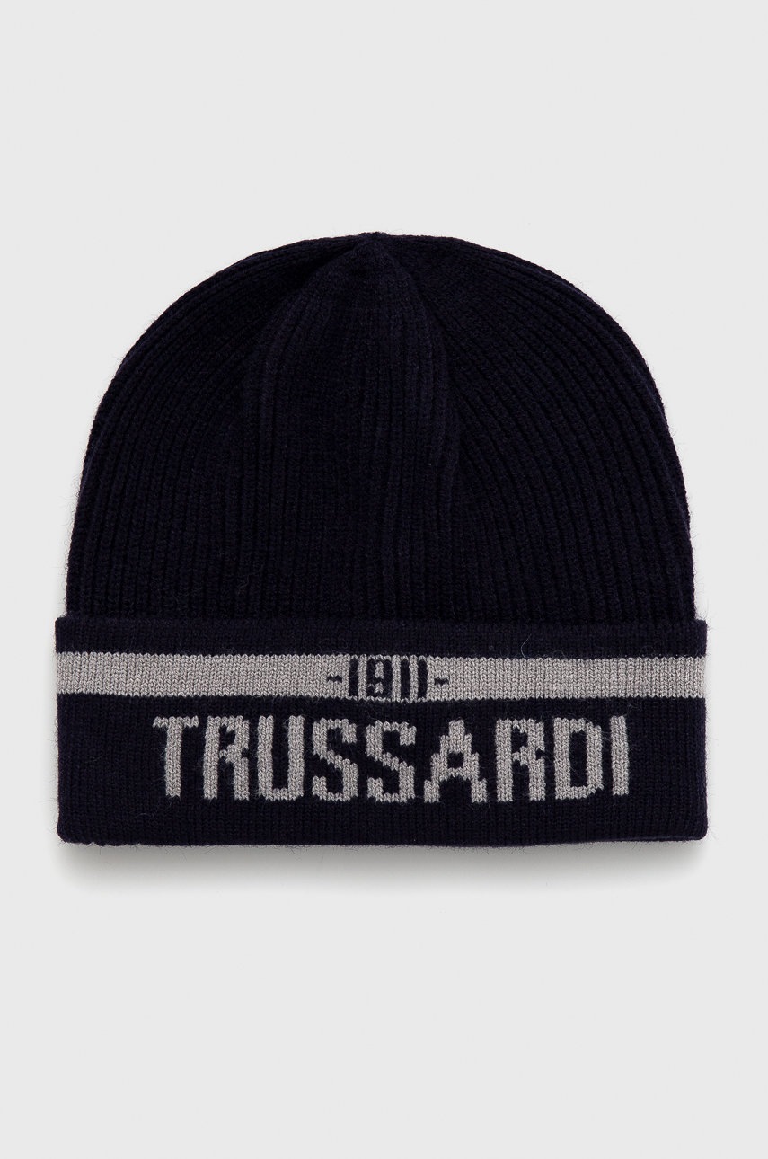 

Шапка Trussardi в тъмносиньо, Тъмносин