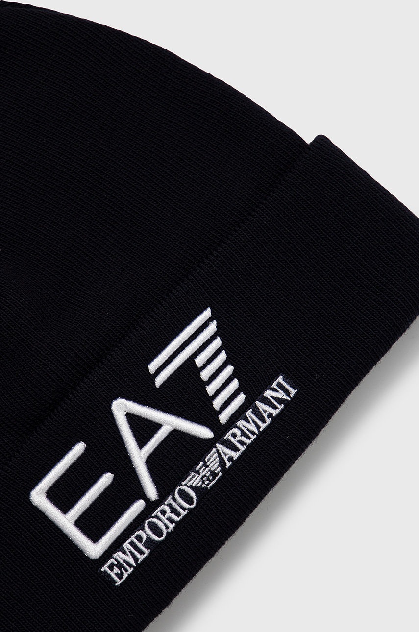 

Шапка EA7 Emporio Armani цвет синий из тонкого трикотажа