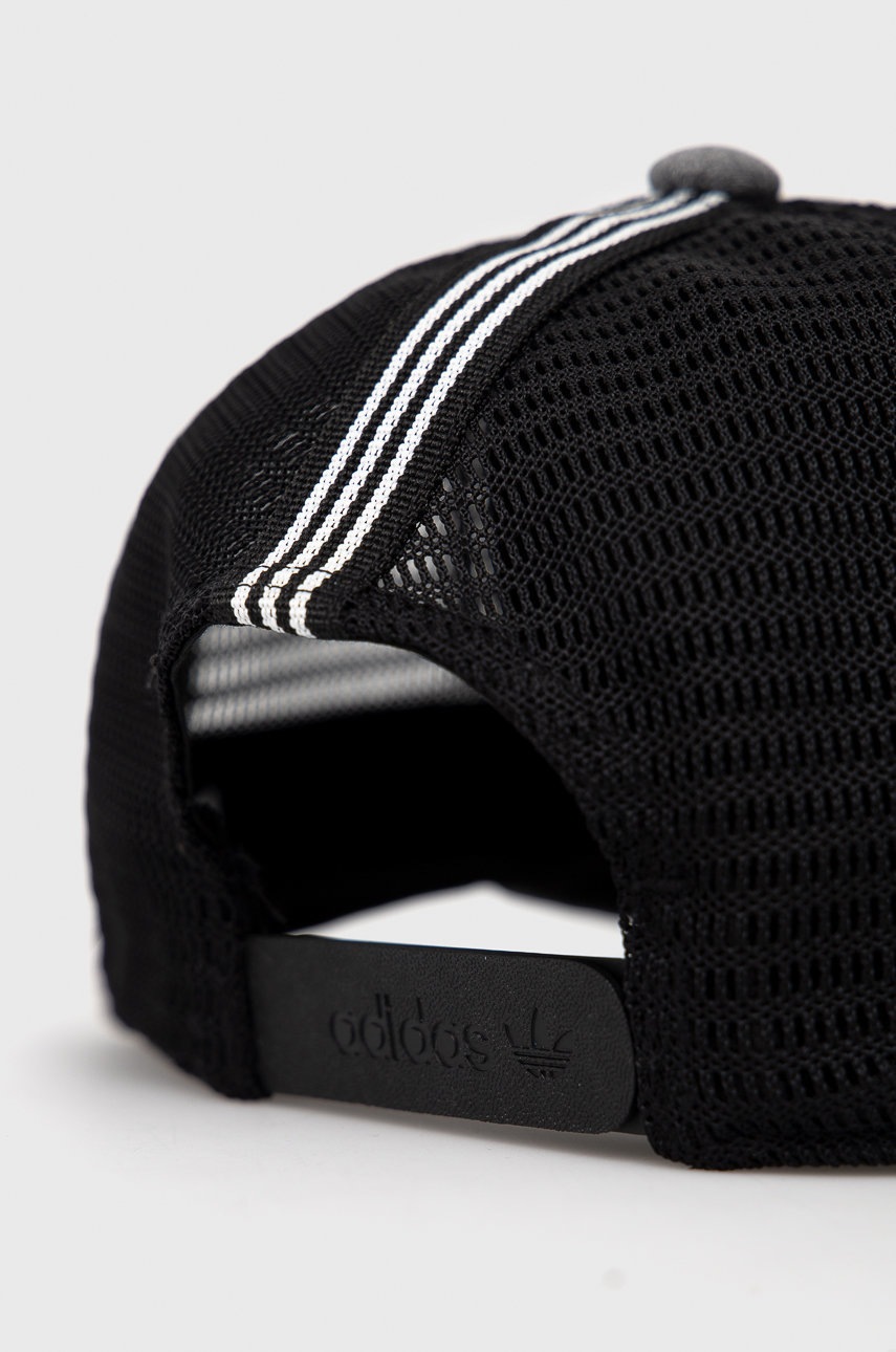 

Шапка adidas Originals цвет серый с аппликацией