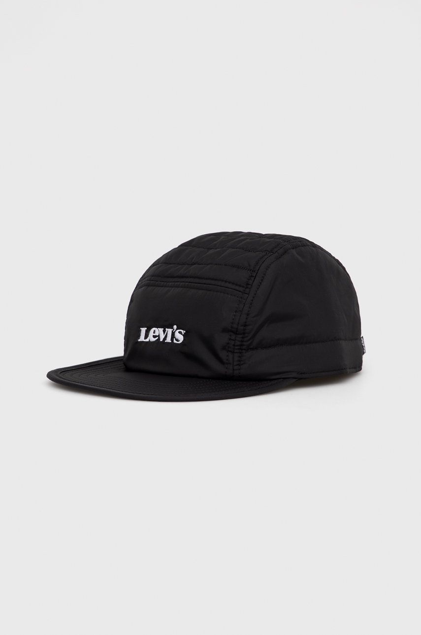 Levi's Czapka kolor czarny gładka