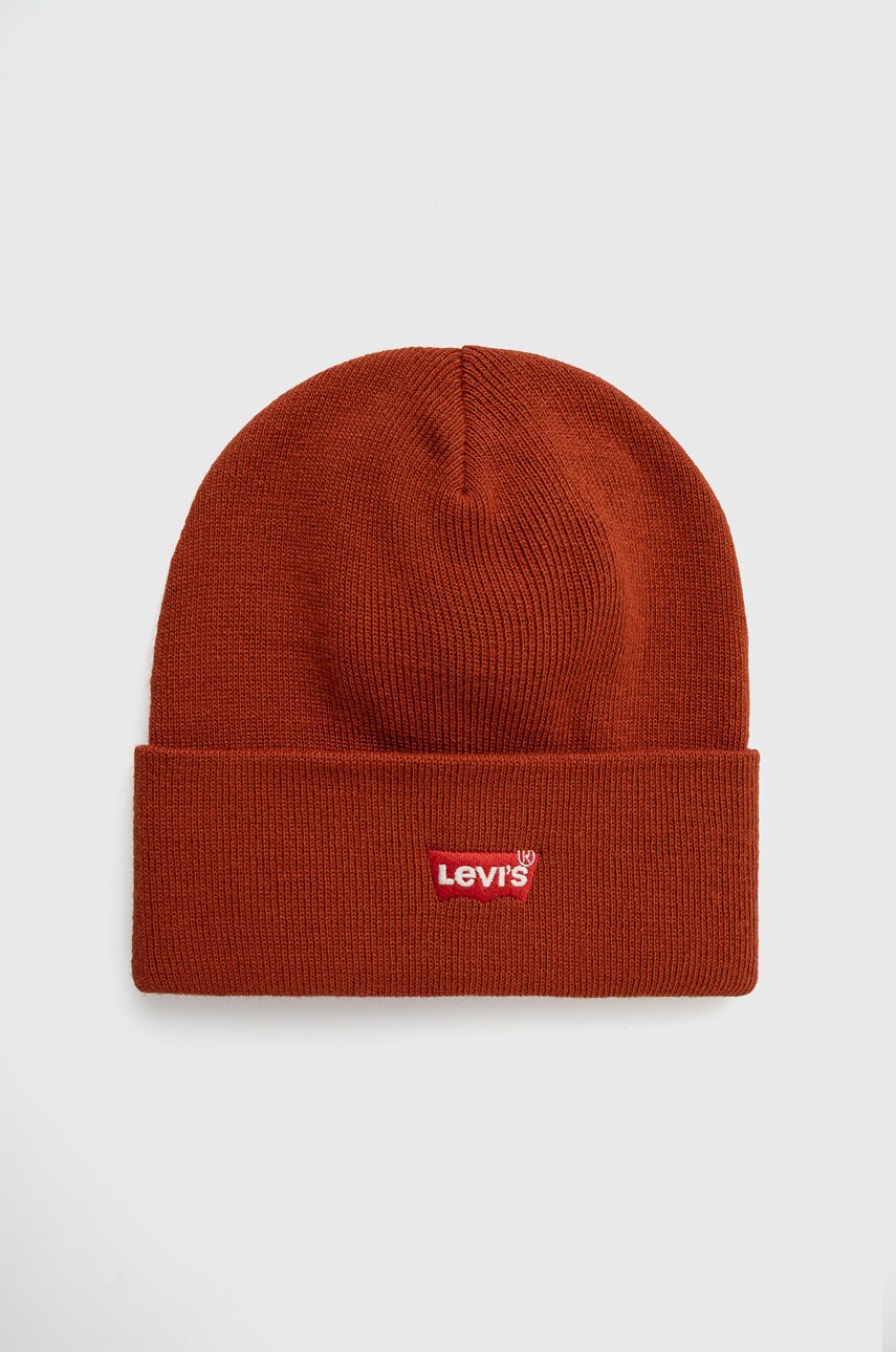 

Шапка Levi's в оранжево с фина плетка, Оранжев