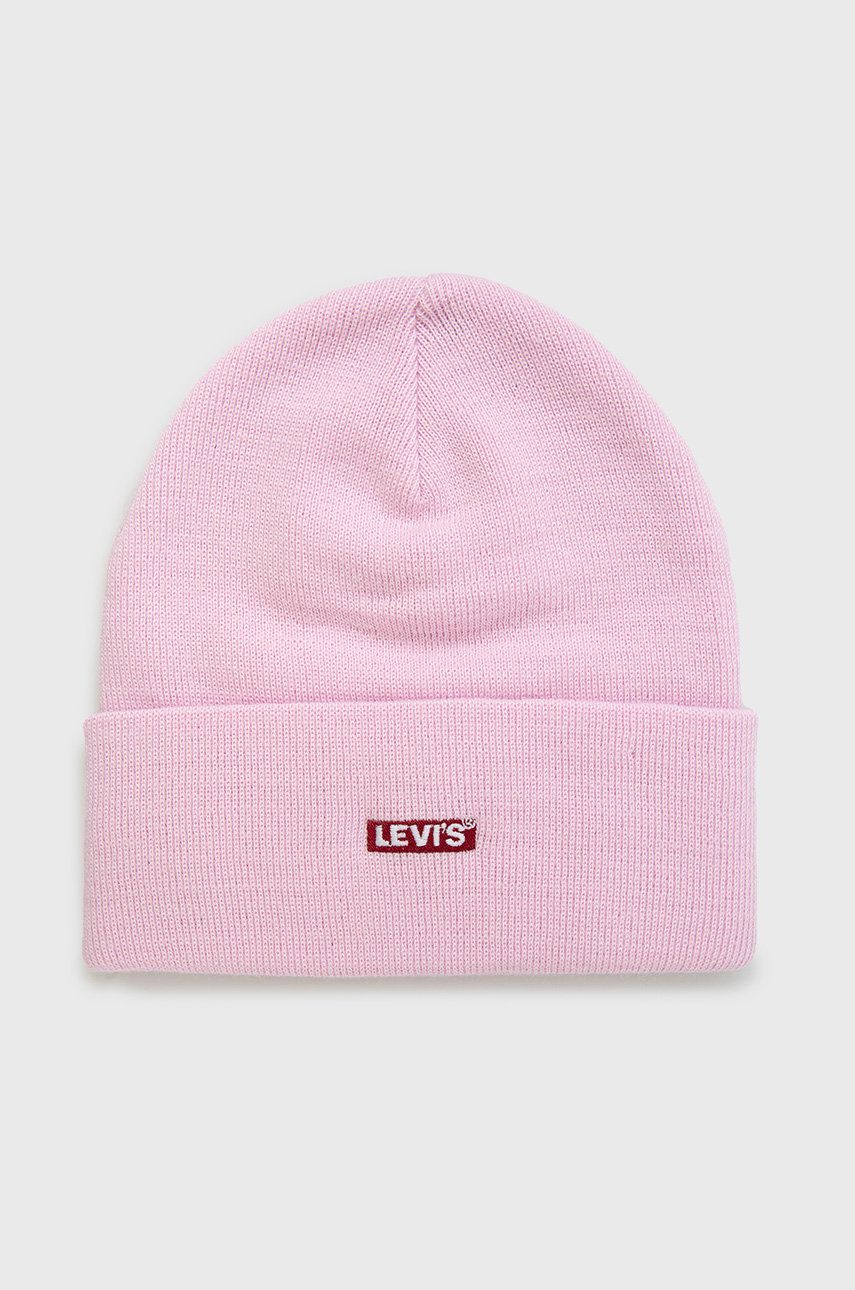 Čepice Levi′s růžová barva,, D6248.0004-81 - růžová -  100% Akryl