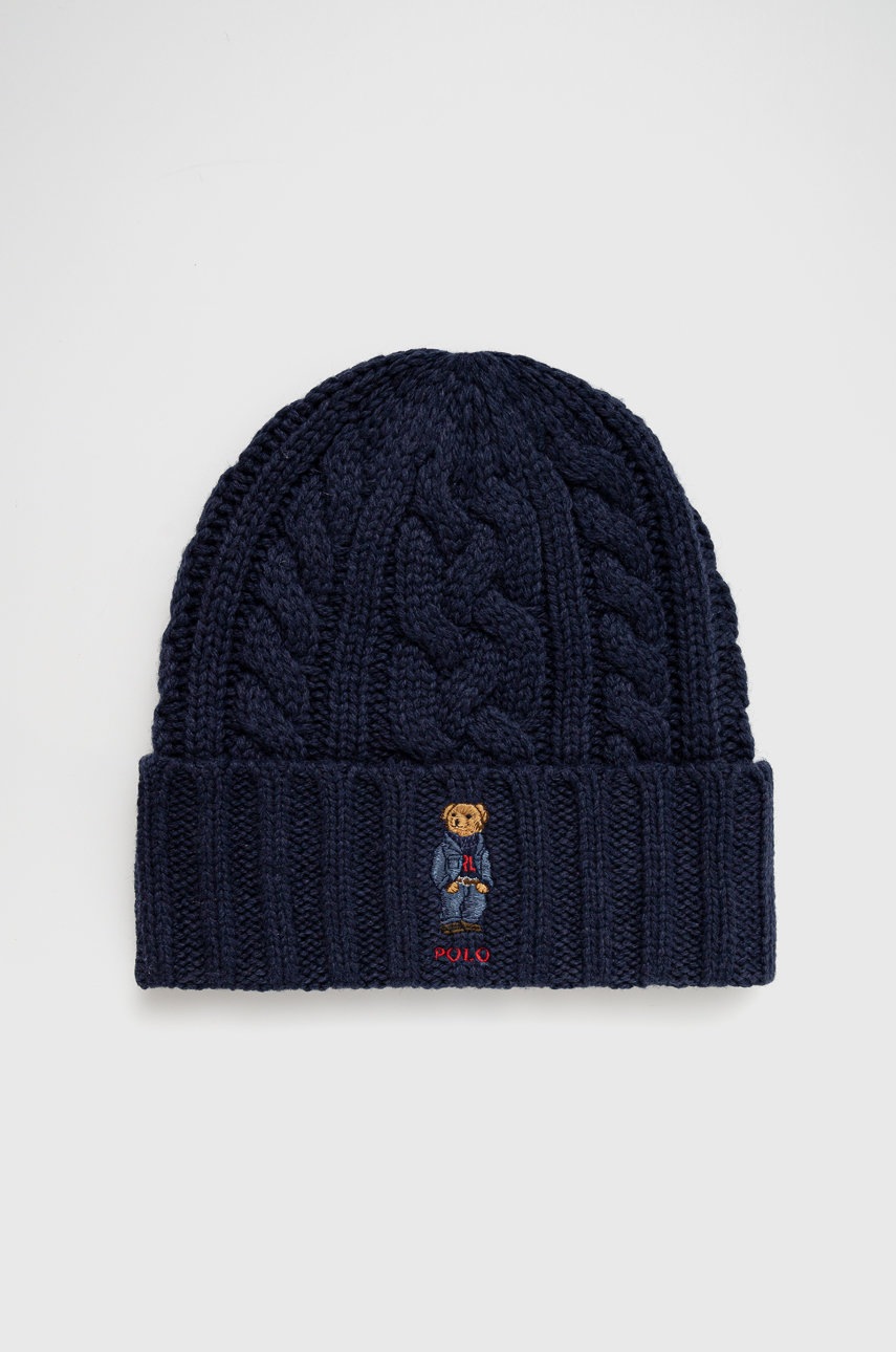 

Polo Ralph Lauren - Шапка с вълна, Тъмносин