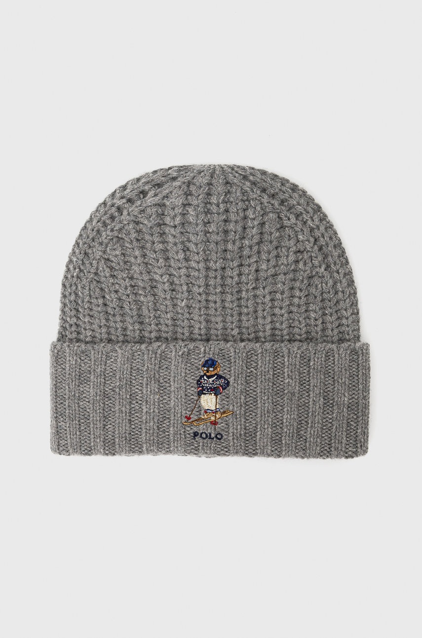 

Polo Ralph Lauren - Шапка с вълна, Сив
