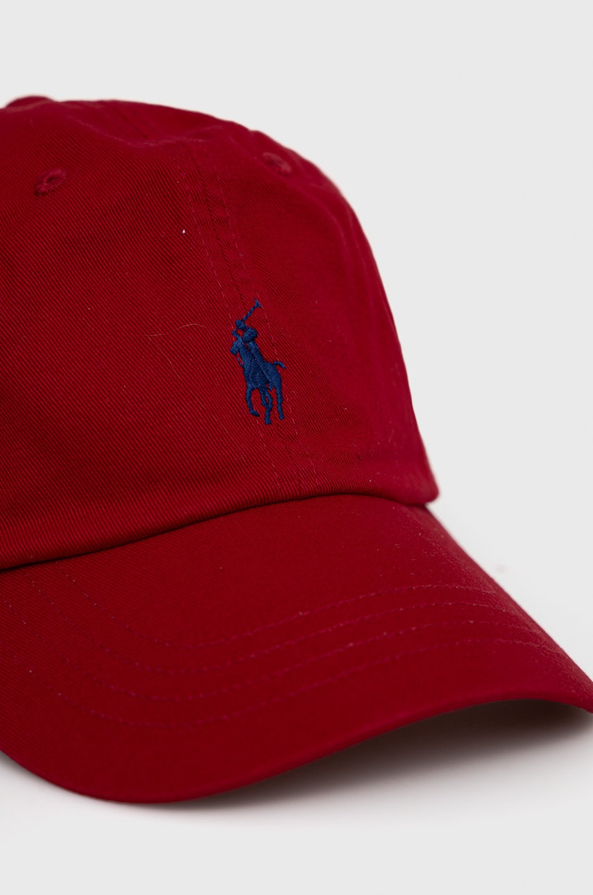 

Кепка Polo Ralph Lauren цвет бордовый с аппликацией