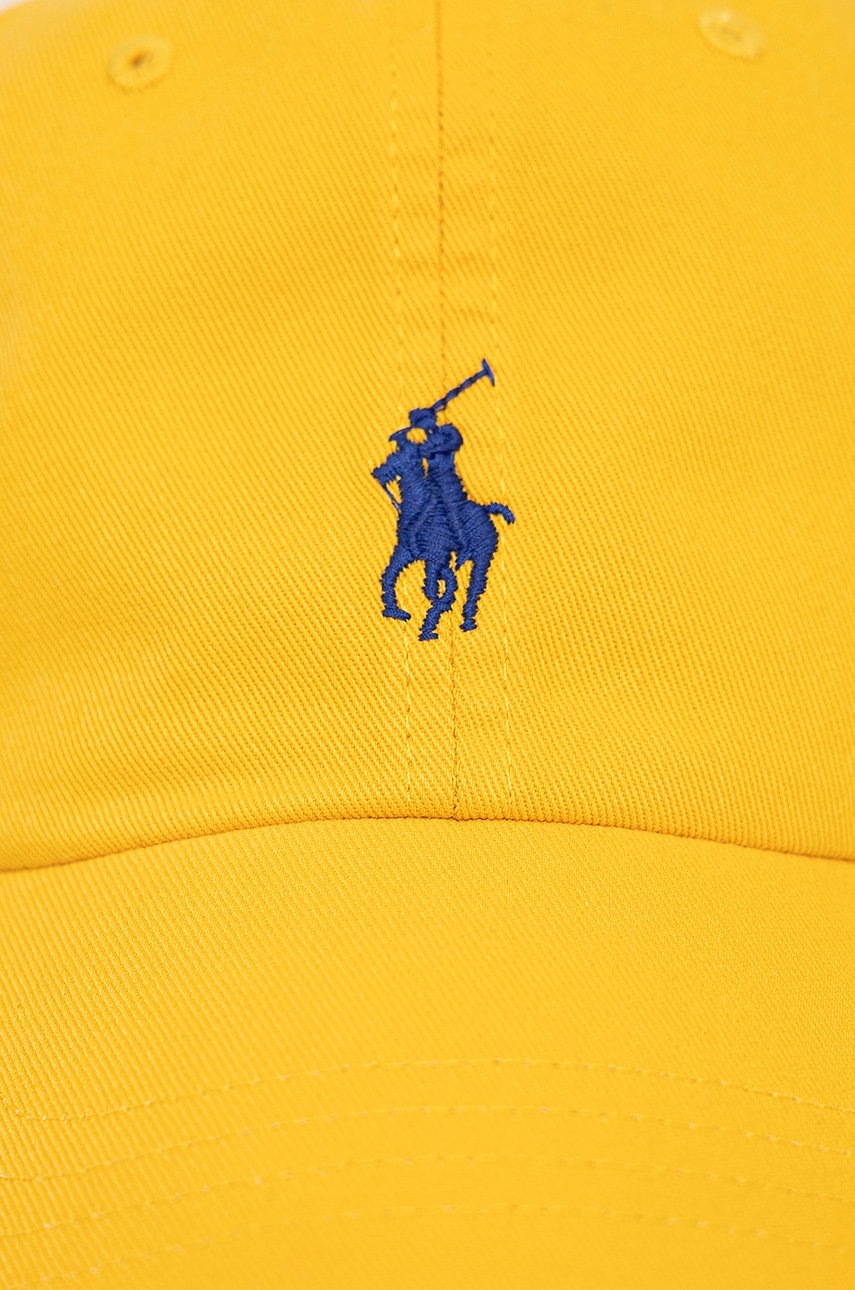 

Кепка Polo Ralph Lauren цвет жёлтый гладкая