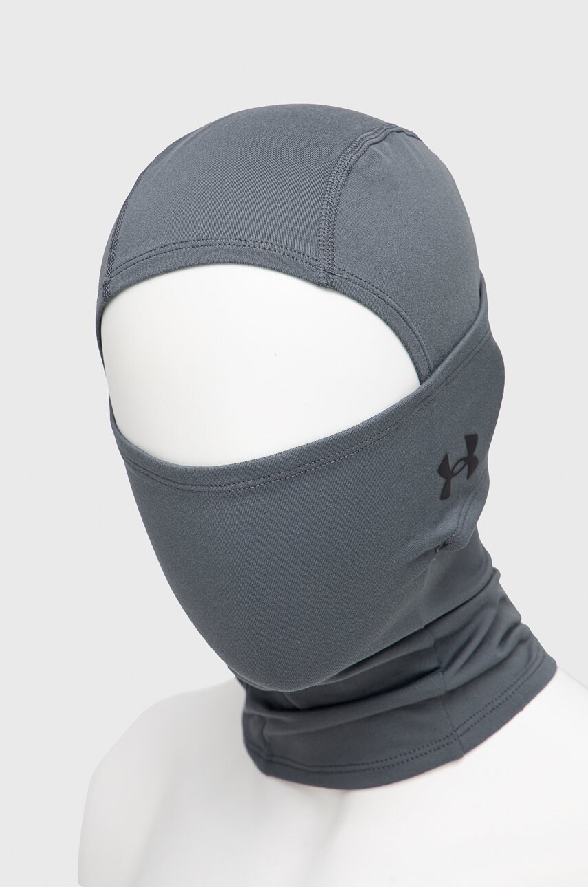 Under armour masca culoarea gri, din tesatura neteda