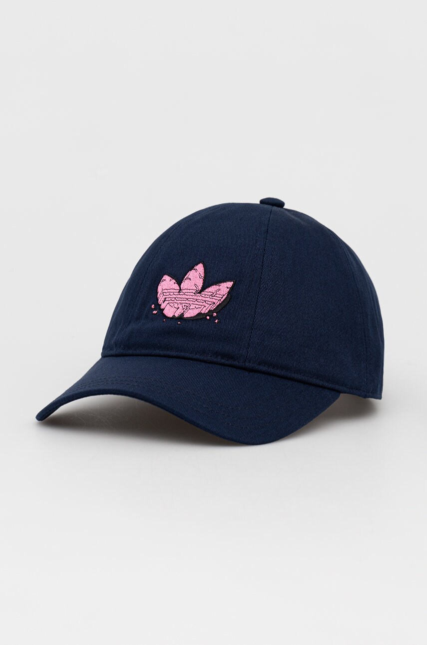 Adidas originals căciulă culoarea albastru marin, cu imprimeu