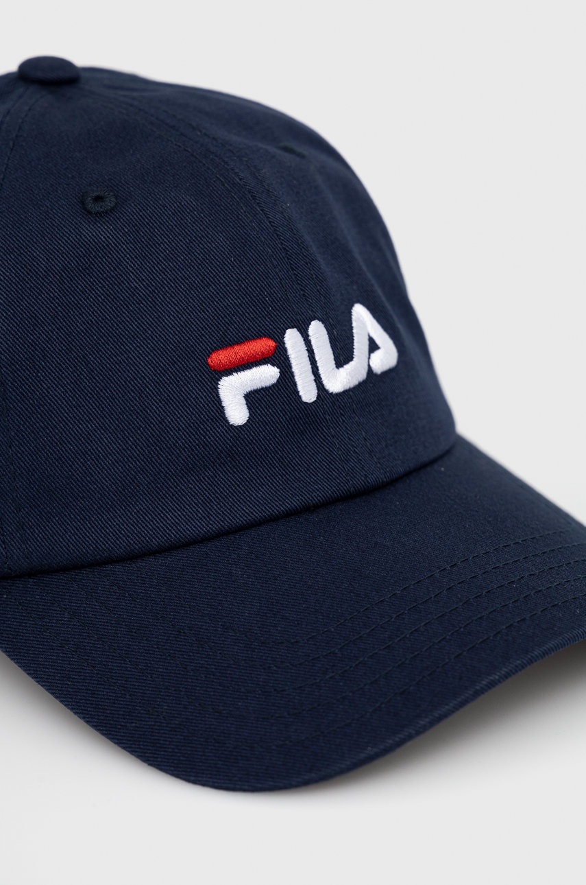

Кепка Fila колір синій з аплікацією