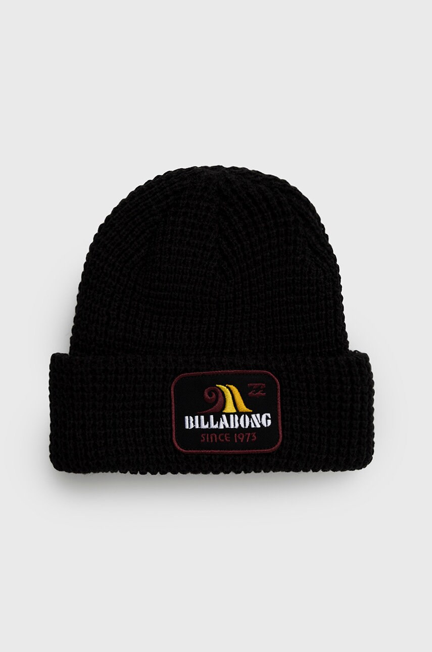 Billabong căciulă culoarea negru, din tricot gros