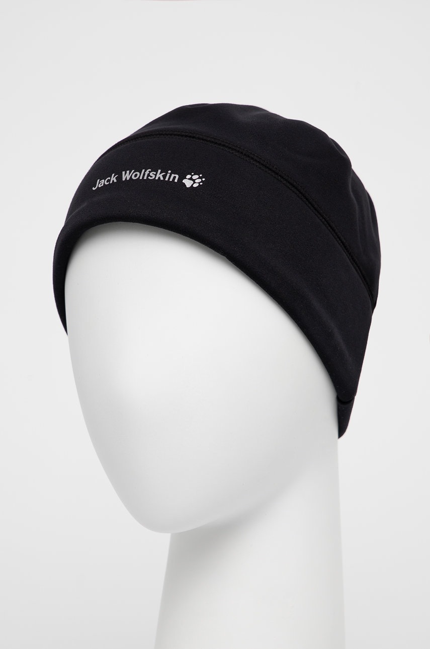 

Шапка Jack Wolfskin в черно с фина плетка, Черен