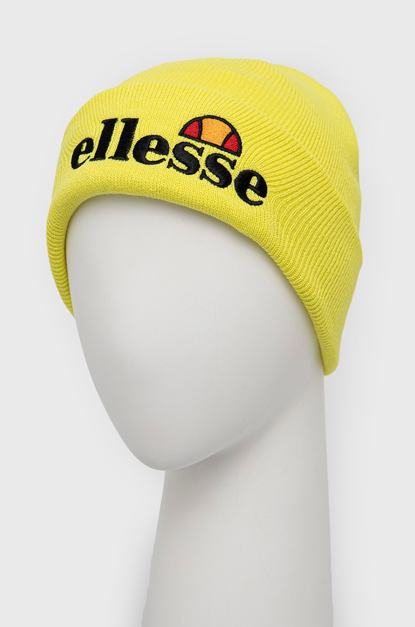 

Шапка Ellesse колір жовтий з тонкого трикотажу