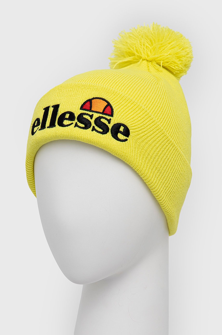 

Шапка Ellesse колір жовтий з тонкого трикотажу