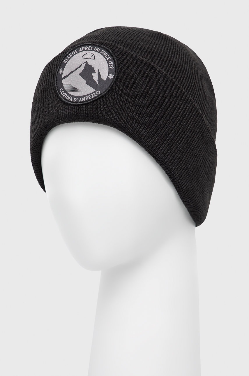 

Шапка Ellesse колір чорний з тонкого трикотажу