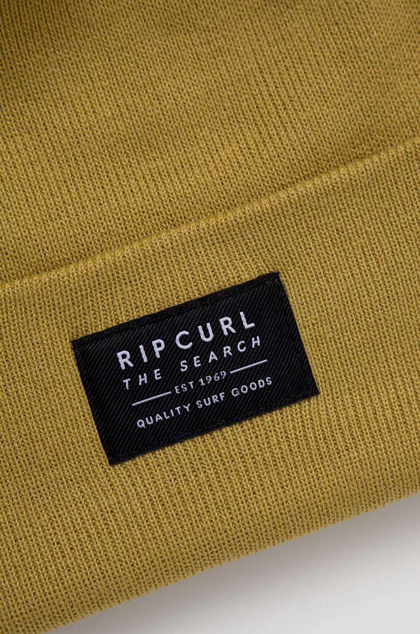 

Шапка Rip Curl колір зелений з тонкого трикотажу