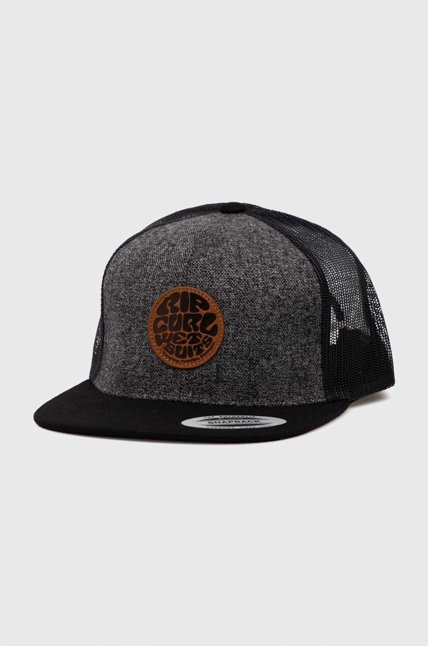 

Кепка из смесовой шерсти Rip Curl цвет чёрный с аппликацией