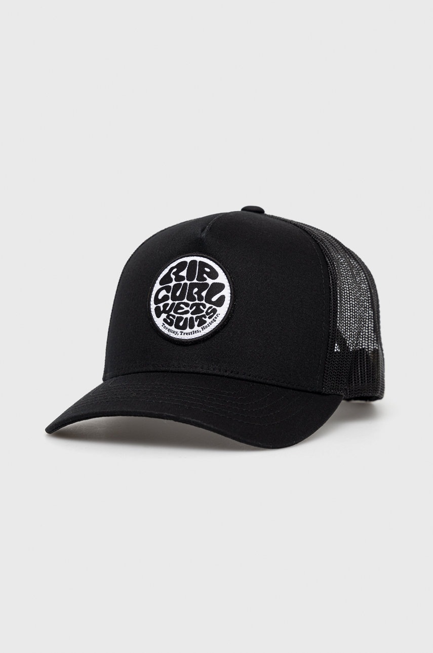 

Шапка Rip Curl в черно с апликация, Черен
