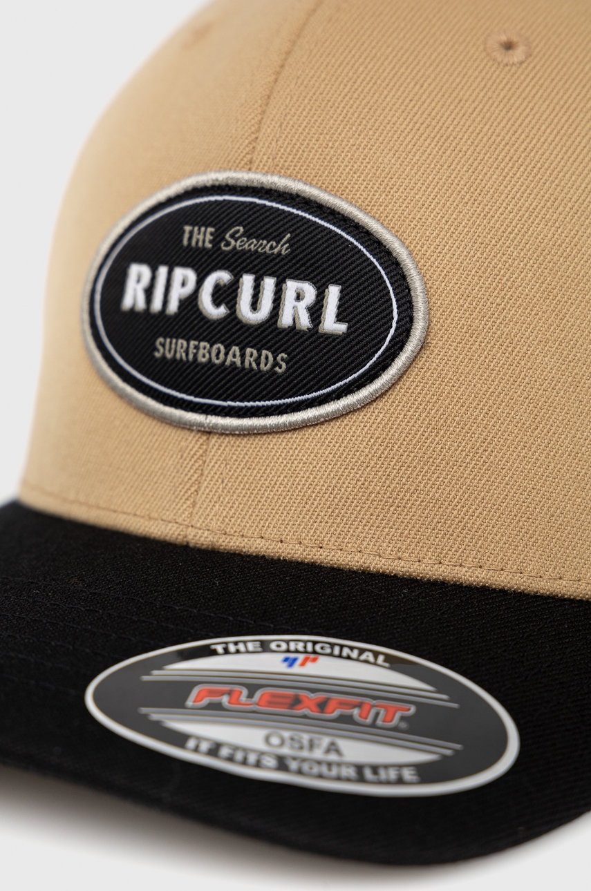 

Кепка Rip Curl цвет бежевый гладкая