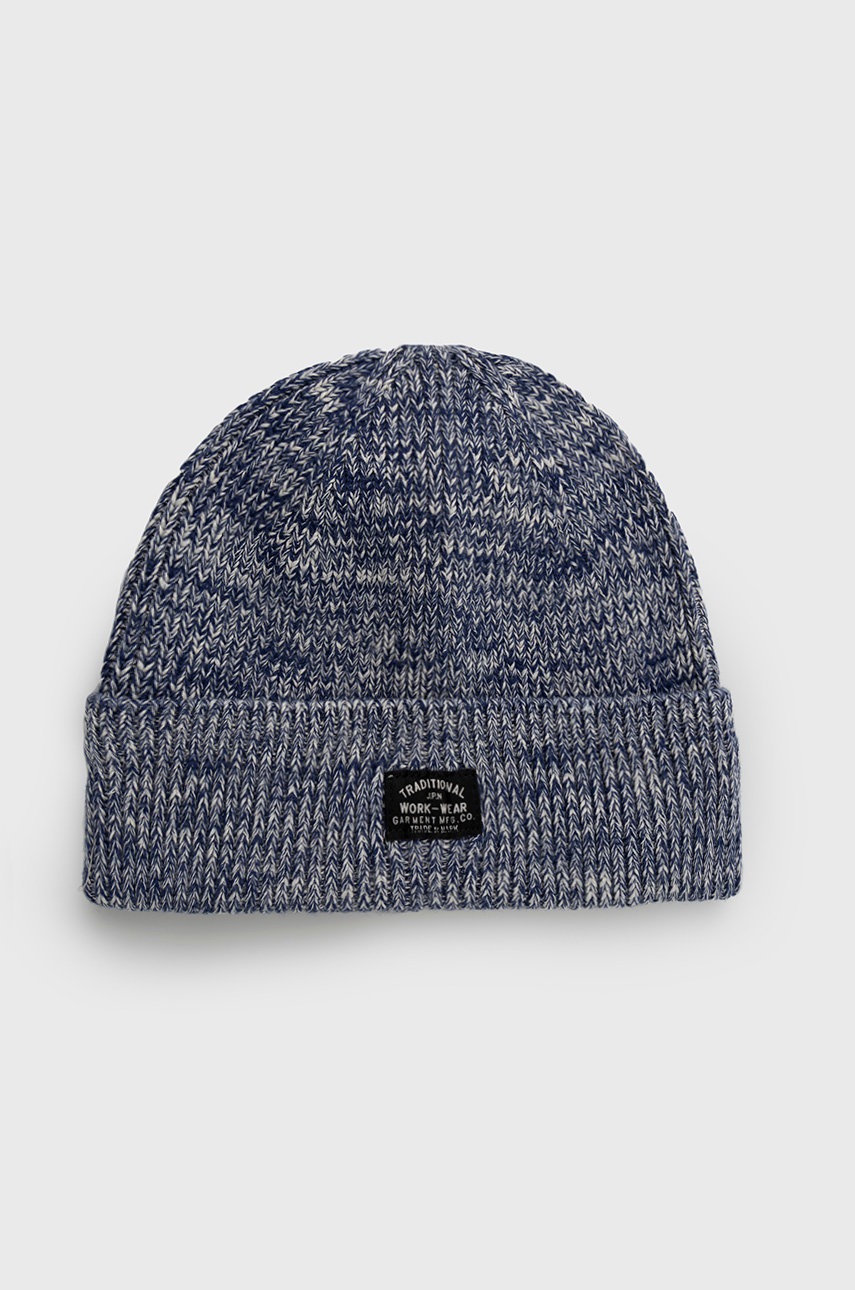 

Шапка Superdry от памук, Син