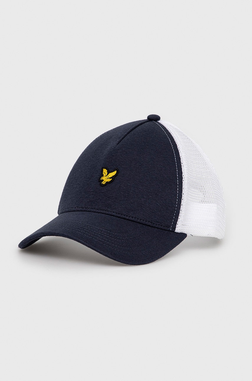 

Шапка Lyle & Scott в тъмносиньо с изчистен дизайн, Тъмносин