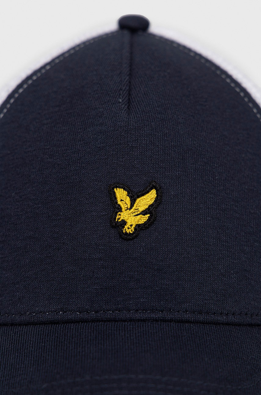 

Кепка Lyle & Scott колір синій гладка