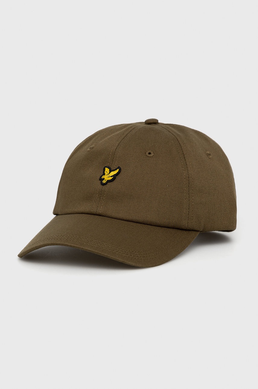 

Шапка Lyle & Scott в зелено с изчистен дизайн, Зелен