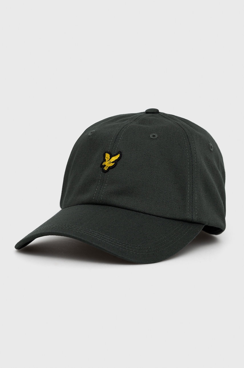

Шапка Lyle & Scott в зелено с изчистен дизайн, Зелен