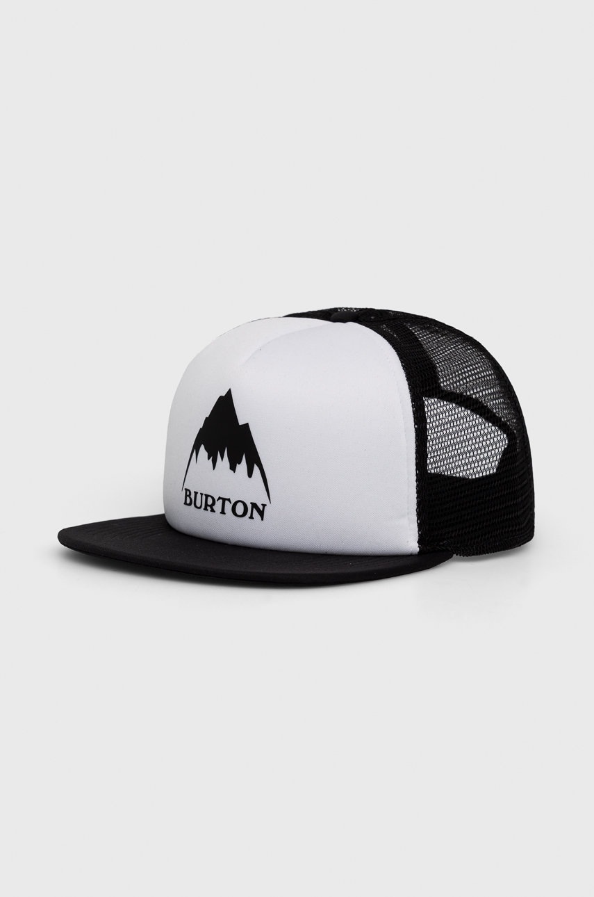 

Шапка Burton в бяло с принт, Бял