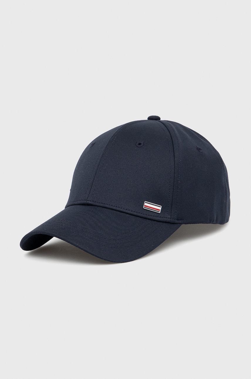 

Шапка Tommy Hilfiger в тъмносиньо с изчистен дизайн, Тъмносин