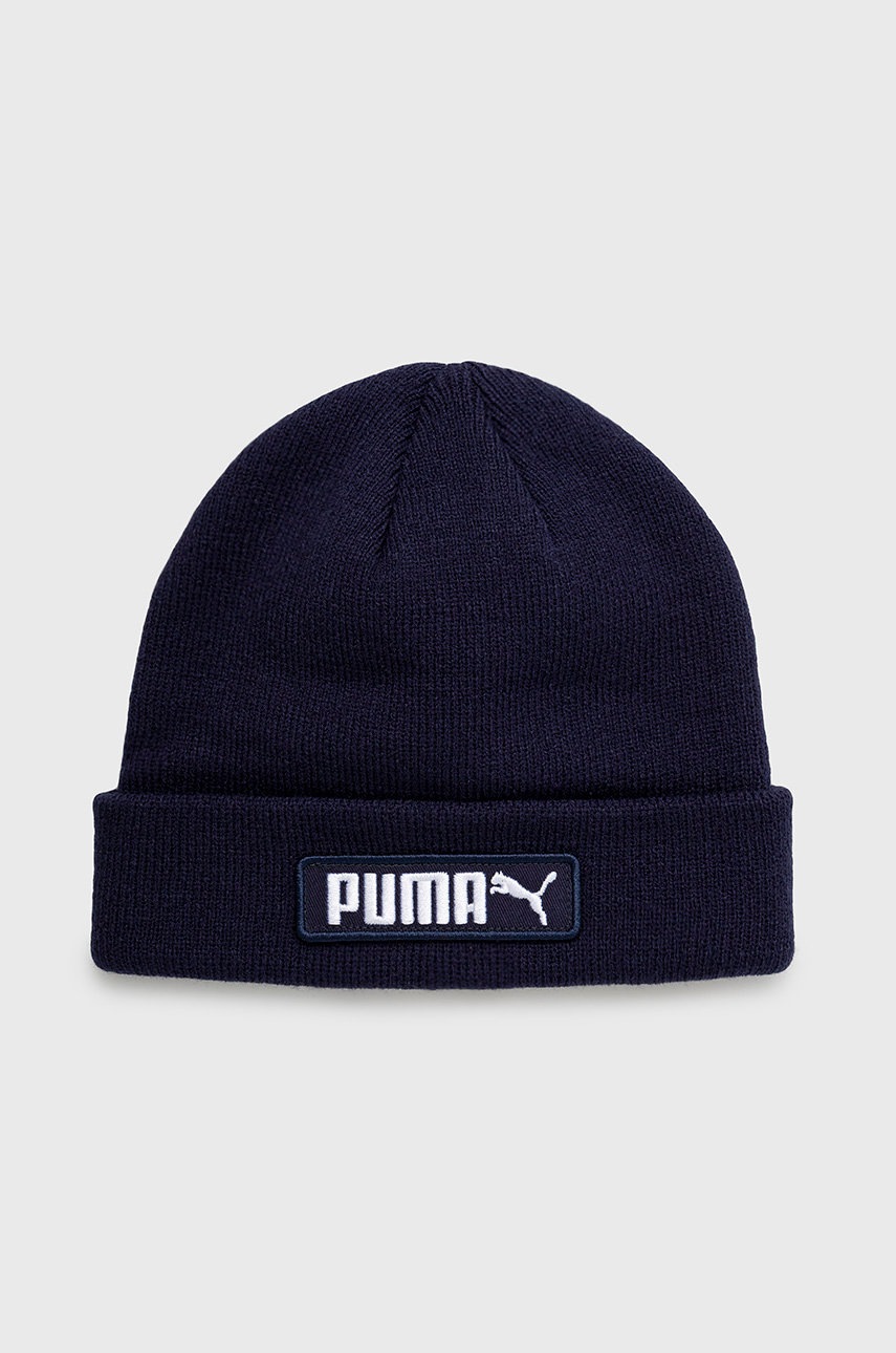 

Шапка Puma в тъмносиньо с фина плетка, Тъмносин