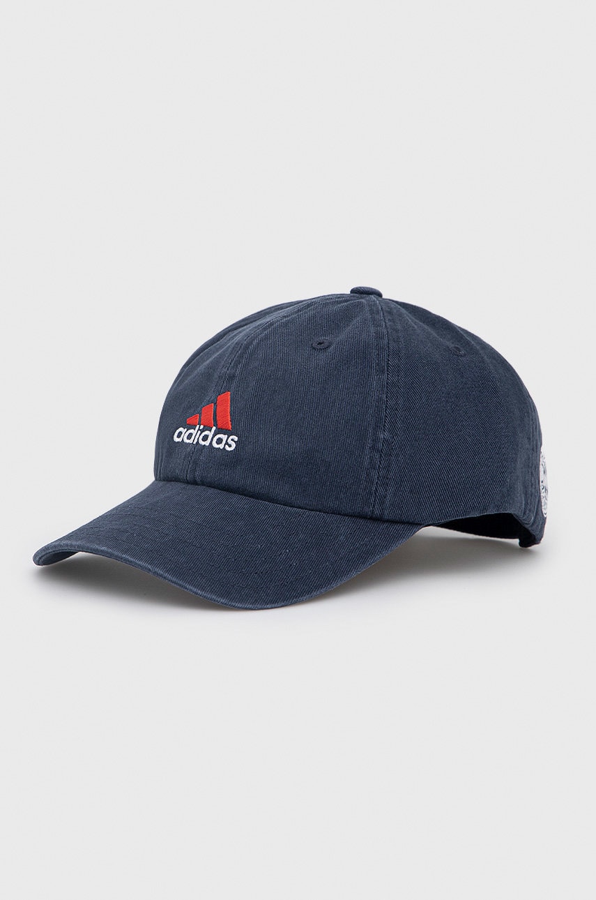 Adidas performance sapca culoarea albastru marin, material neted