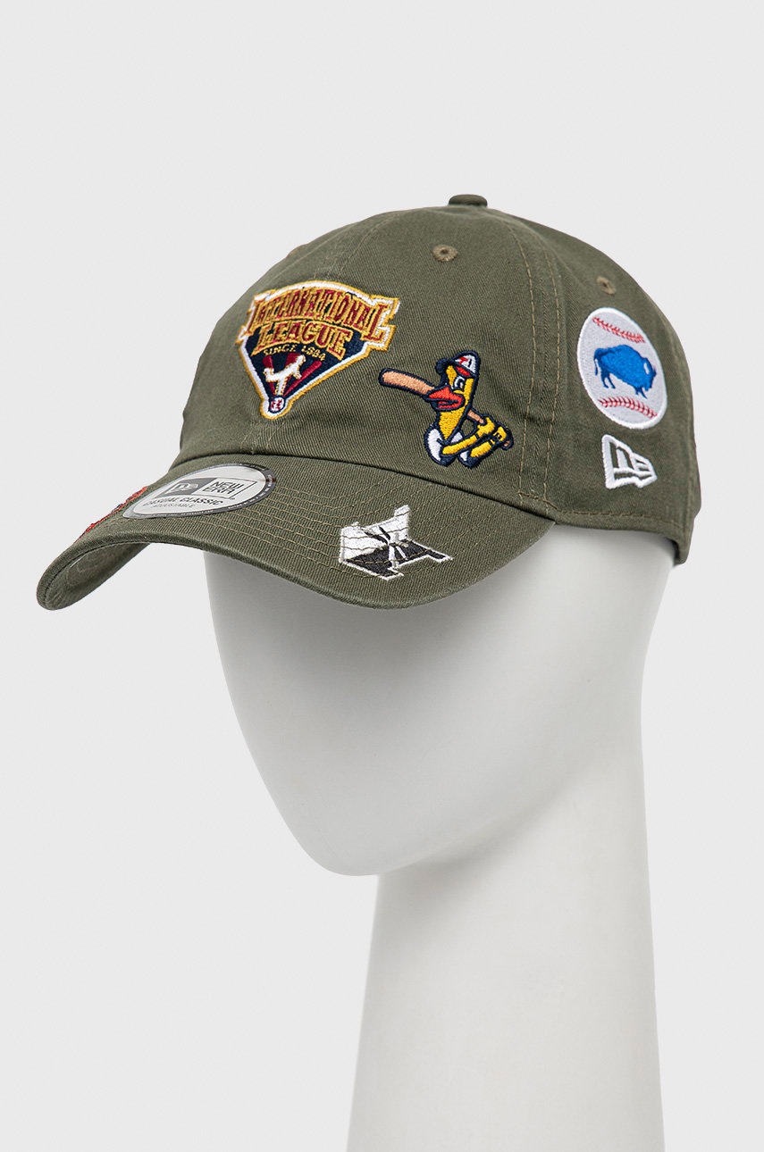 

Шапка New Era в зелено с изчистен дизайн, Зелен