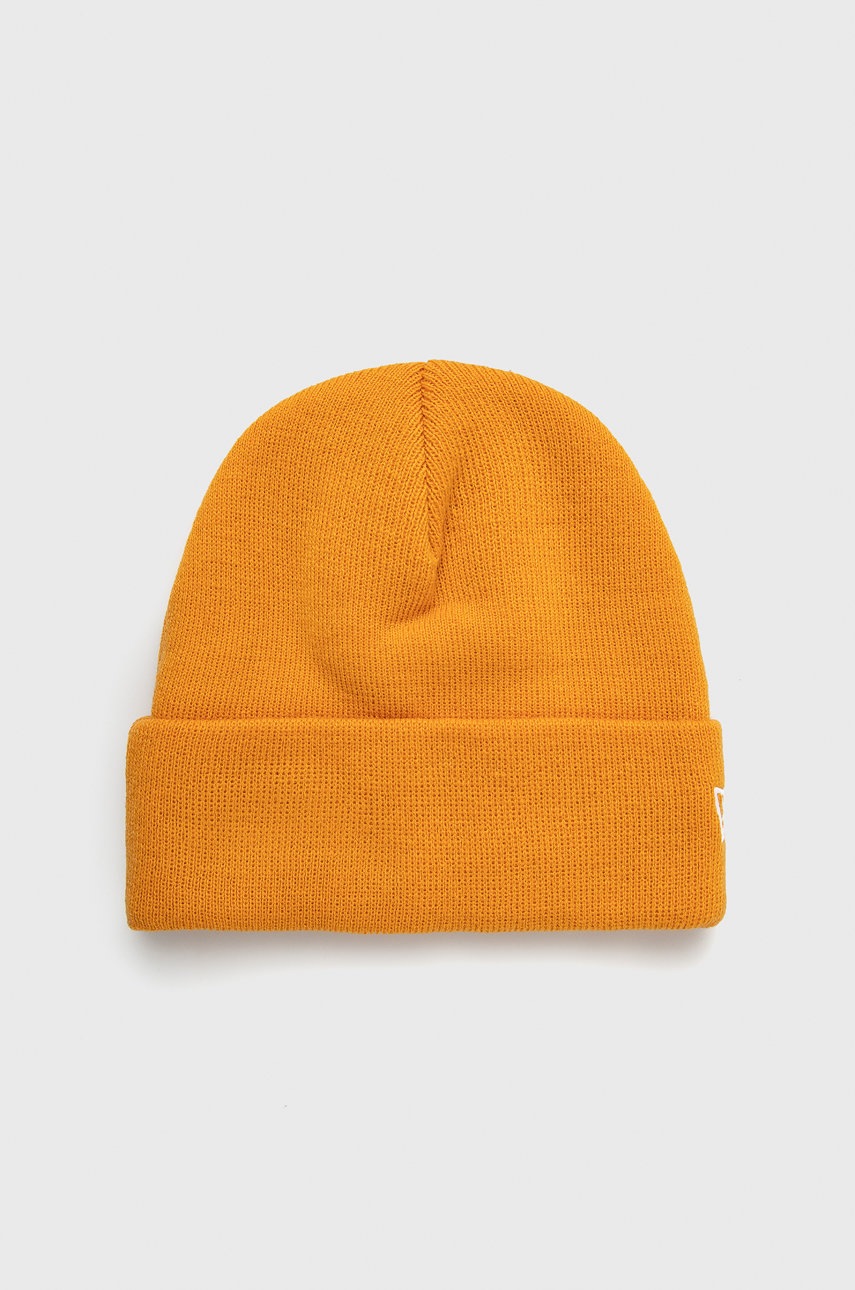 New Era Căciulă culoarea portocaliu, din tricot gros 60141645-MEDORANGE