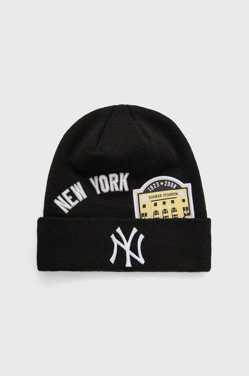 

Шапка New Era в черно с фина плетка, Черен