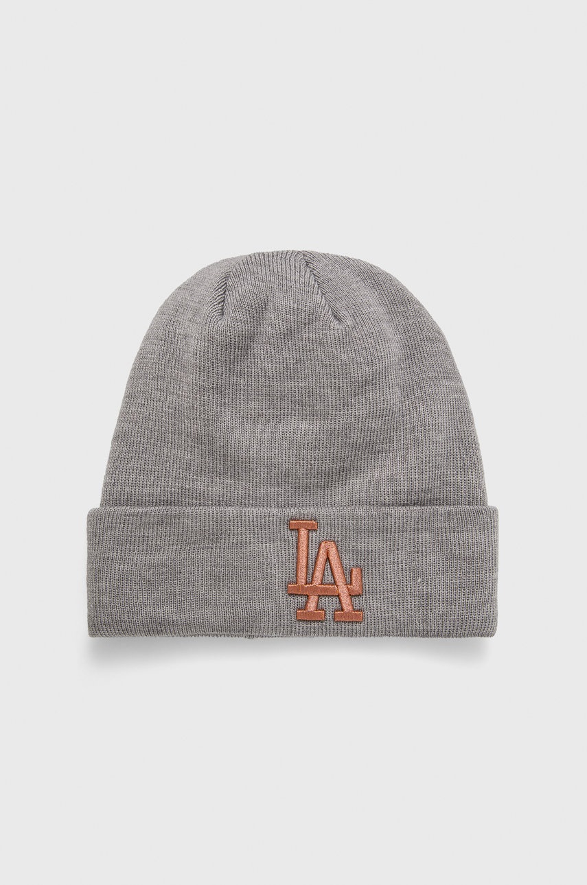 

Шапка New Era в сиво с фина плетка, Сив