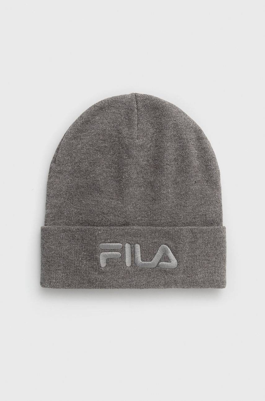 

Шапка Fila колір сірий з тонкого трикотажу