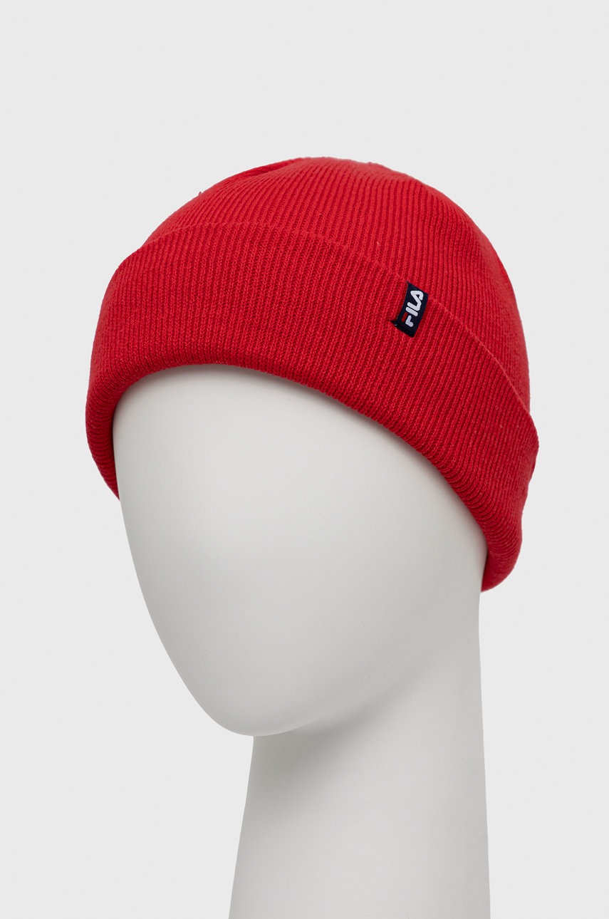 

Шапка Fila цвет красный из тонкого трикотажа
