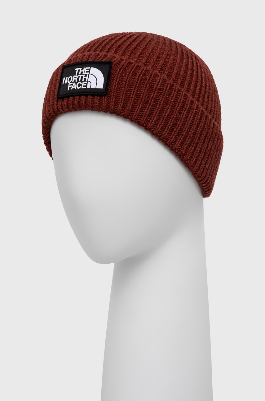 

Шапка The North Face цвет бордовый из тонкого трикотажа