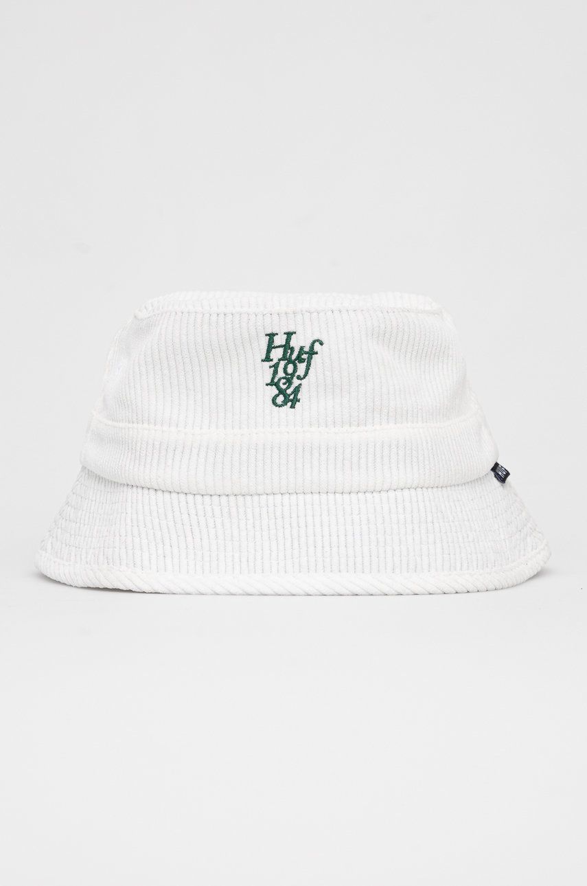 Manšestrový klobouok HUF bílá barva - bílá -  100% Polyester